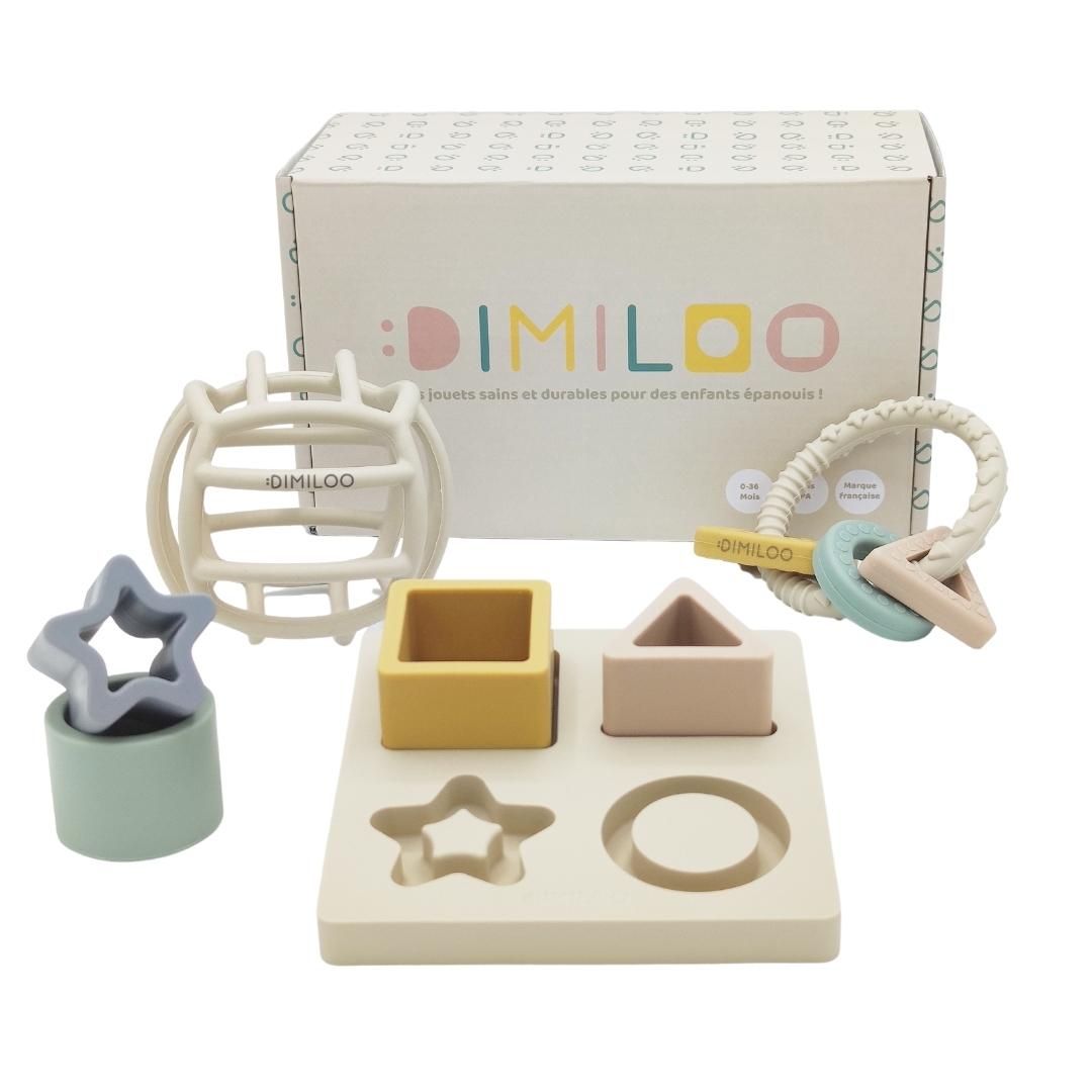 Dimiloo jouet bébé d'éveil et de motricité Coffret cadeau de naissance