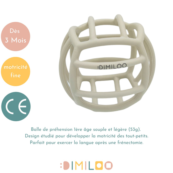 Coffret de 3 jouets d'éveil en silicone pour bébé Dimiloo naissance à 36  mois